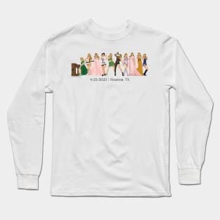 4/23 Houston Iconic Outfits Eras Lineup Long Sleeve T-Shirt